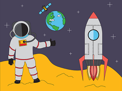 Astronaut illustration space