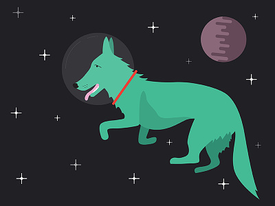 Space Dog dog illustration