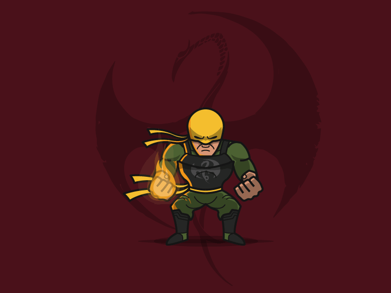 Ironfist comic comicbook danny rand defenders finn jones illustration ironfist marvel netflix series superhero tv