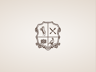 Clone House branding celtic coat of arms hotel ireland logo manor pheasant sheep