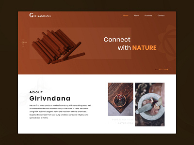 Girivandana Fragrance design figma ui ux webpage