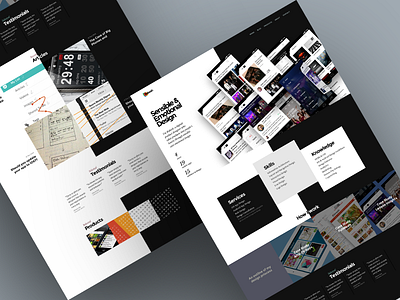 Portfolio - Scrapped Designs 30 black clean full bleed grid home home page portfolio thumbnail ui web white