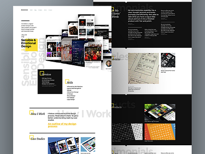 Portfolio - Scrapped Designs 33 black clean full bleed grid home home page portfolio thumbnail ui web white