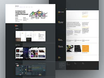 Portfolio - Scrapped Designs 37 article black blog grid home landing layout page portfolio typography web white