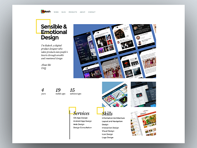 Portfolio - Scrapped Designs 39 article black blog grid home landing layout page portfolio typography web white