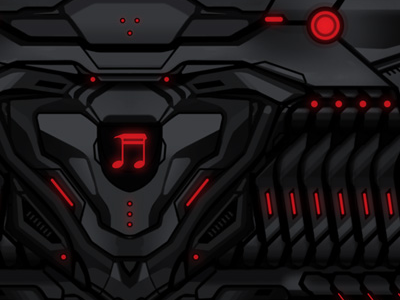 Darksonic 3d alien black clock dark design device gloss glow hi tech instrument interface led light machine machinery photoshop ps red shiny tech tron ui ui design user interface ux design