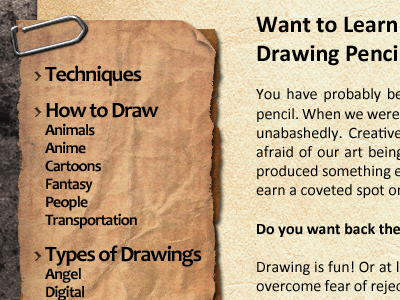 Drawing Website - Nav