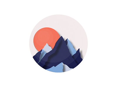 Mountains icon illustration logo mountain vector
