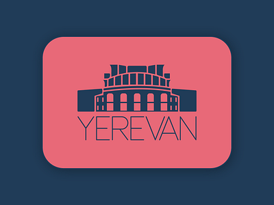 Yerevan city dribbbleweeklywarmup hometown sticker vector