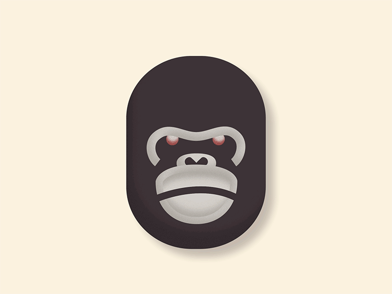 Gorilla 2d after effects animation gif looping