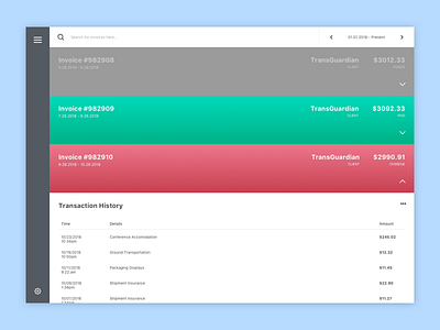 Invoice Dashboard - View Only dashboard exploration history invoice resource transactions uid ux