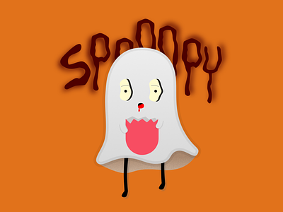 #1 Spoopy Ghost digital illustration ghost halloween sketch vector illustration