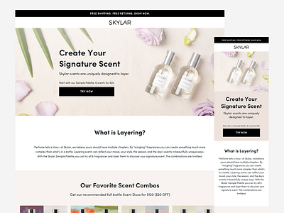 Skylar Layering - Overview Page ecommerce landing page overview ui design webpage