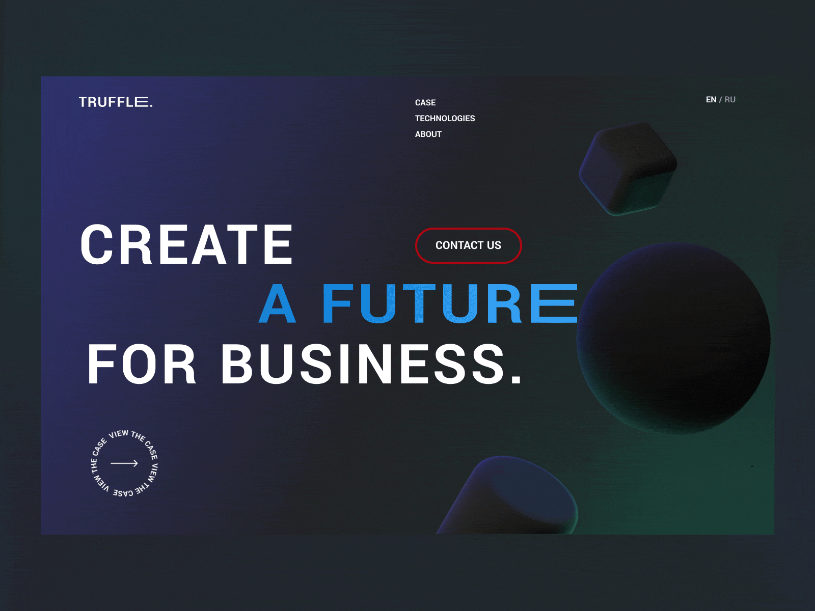 TrufflE. Animation Landing Page Concept