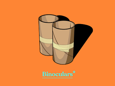 Binoculars design illustration imagination