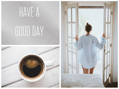Template Have a good day canva coffe collage morning template