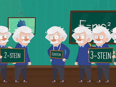 Multiplying of Einstein after affects animation artoftheday character character animation design digital art einstein illustration illustrator inspiration mohopro profesor school science teacher university vector