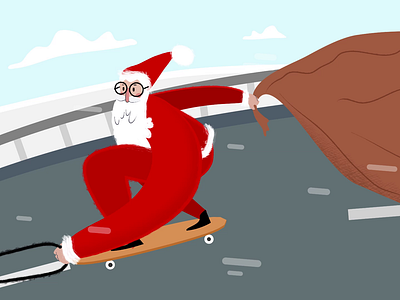 No snow, no problem.. gifts holiday merry christmas santa claus skate board snow speed winter