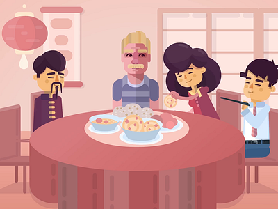Eating habbits abroad animation artoftheday asia character animation culture design digital art dinner dribbble eating food habbit inspiration lunch moho sticks tourist vector