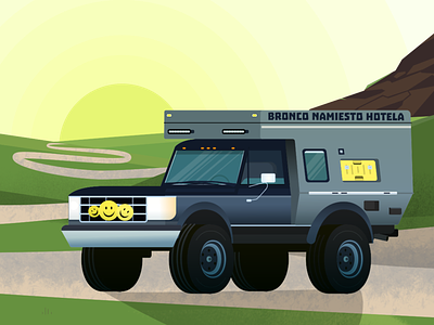 Bronco artoftheday car illustration inspiration jeep journey moho nomad life travel vector