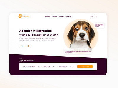 Pet adoption website