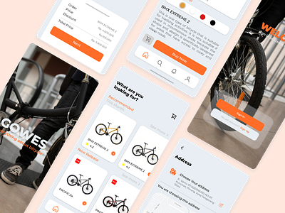 Mobile App | IOS Android UI | E - Commerce Bicycle android app bicycle design e commerce illustration ios mobile ui