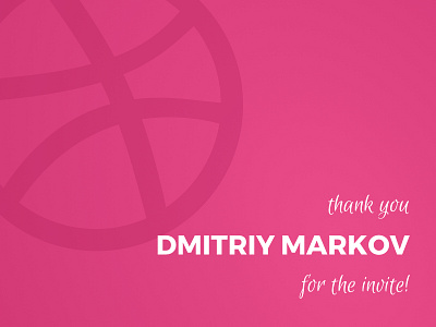 Thank You for the Invite! dribbble invite thank you