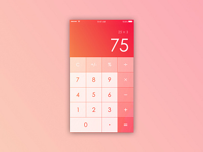 Daily UI Challenge 004: Calculator