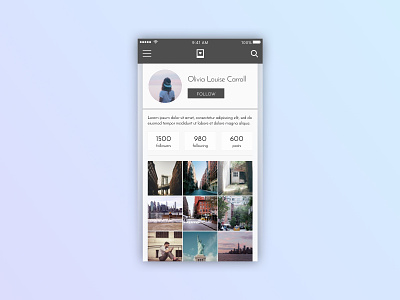 Daily UI Challenge 006: User Profile daily ui daily ui challenge daily ui challenge 006 design mobile ui user profile