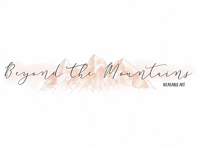 "Beyond The Mountains" Watercolor Logo earth hand drawn logo mountains watercolor watercolor logo