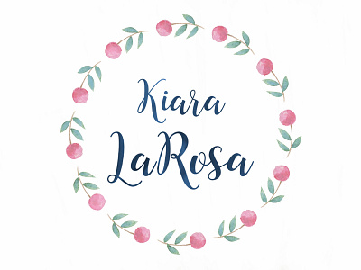 Kiara LaRosa Watercolor Logo