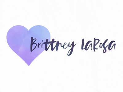 Brittney LaRosa Watercolor Logo