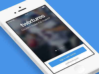 Twixtures App Intro Screen