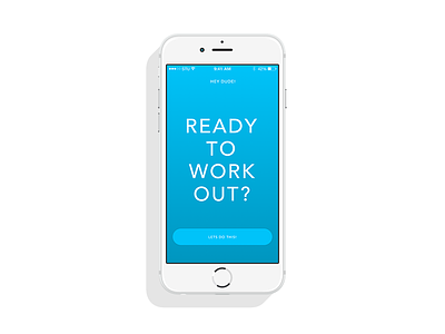 HIIT Timer app blue bright minimal mobile neon type