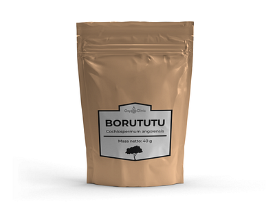 Borututu Sachet Design for OxyClinic bag branding design eco graphic design logo minimal minimalism sachet simple