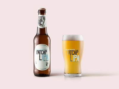 Fatcap LIPA beer bottle design.