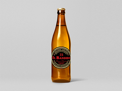 El Bandido Mexican Style Cerveza Bottle Design bottle branding design fashion graphic design illustration logo packaging typography ui ux vector