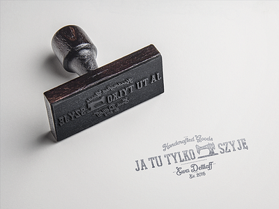 Ja tu tylko szyje Stamp Design branding design fashion graphic design illustration logo typography ui ux vector