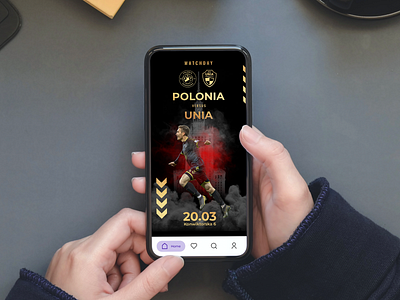 Polonia Warszawa Matchday - Story Cover Design app branding design graphic design illustration logo typography ui ux vector