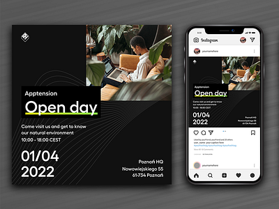 Open Day Social Media Post Design for Apptension