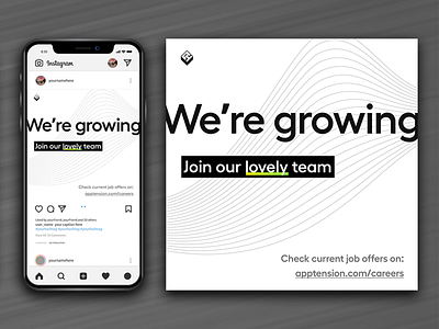 Growing Social Media Post Design for Apptension