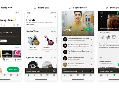 Starbucks Sampler design ui ux
