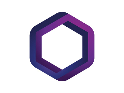 Hexagon Bracketing bracket hexagon logo purple six