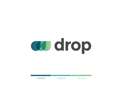 drop analogous blue brand design gradient green harmonious identity logo mark