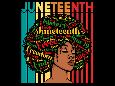 Black Women, Natural Hair Afro Word Juneteenth, Vector. caricature cartoon illustration design digital art digital illustration illustration portrait portrait art portrait illustration