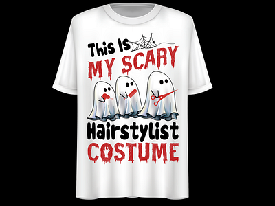 This Is My Scary Hairstylist, Halloween T-Shirt Design. cartoon illustration design digital art digital illustration illustration