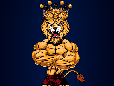 King Lion Vector illustration. caricature cartoon illustration design digital art digital illustration illustration portrait art