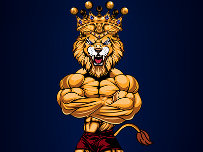 King Lion Vector illustration.