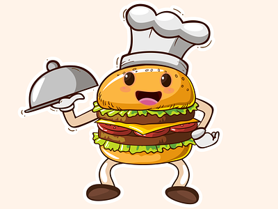 Burger Chef, Character Vector illustration. caricature cartoon illustration design digital art digital illustration illustration