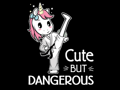 Unicorn, Cute But Dangerous, Karate Taekwondo. caricature cartoon illustration design digital art digital illustration illustration